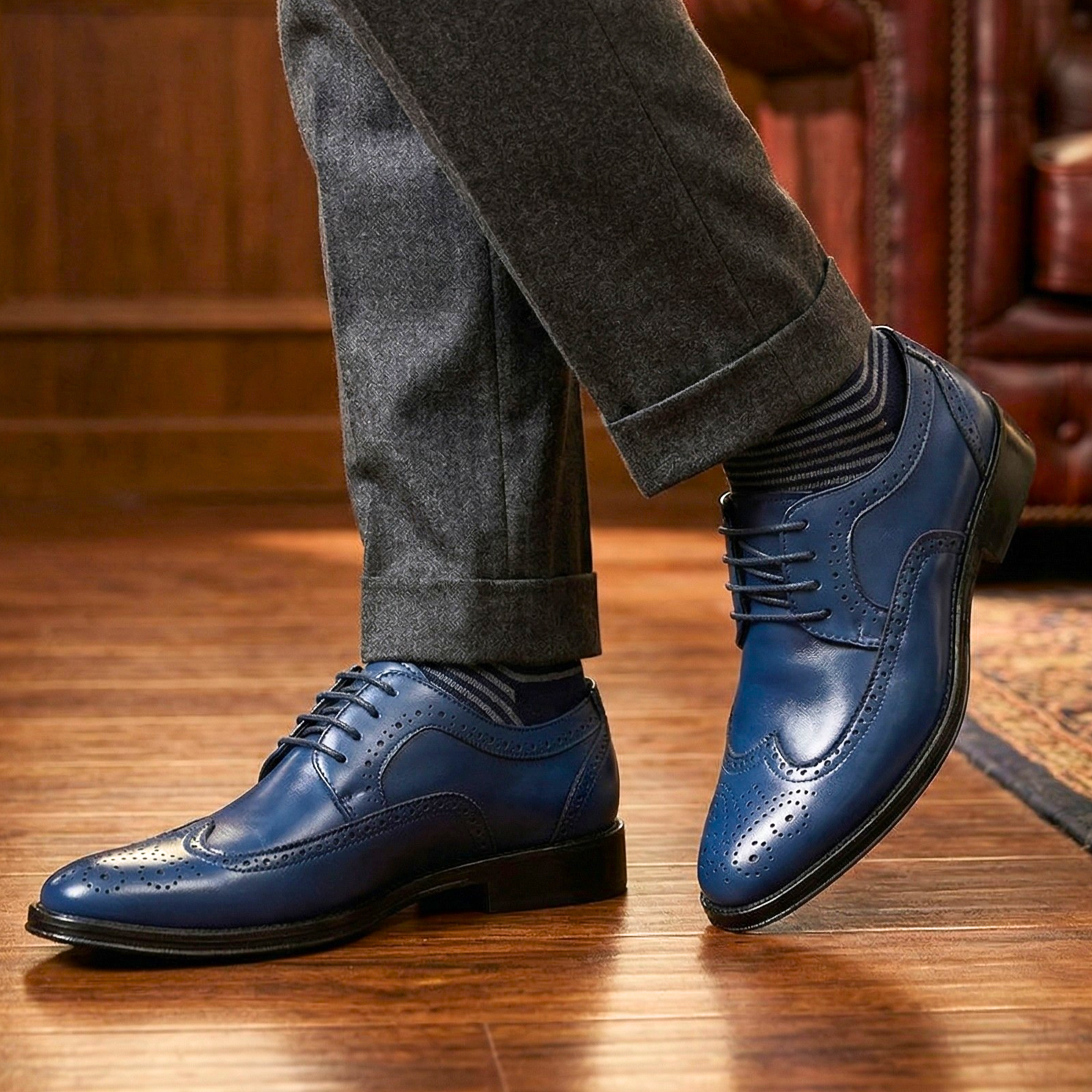 The Alessandro Leather Brogue Dress Shoes
