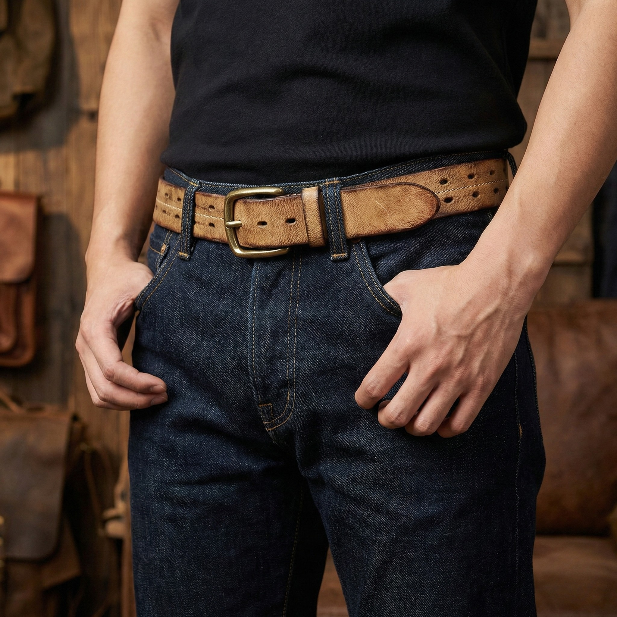 Theodore Genuine Leather Belt