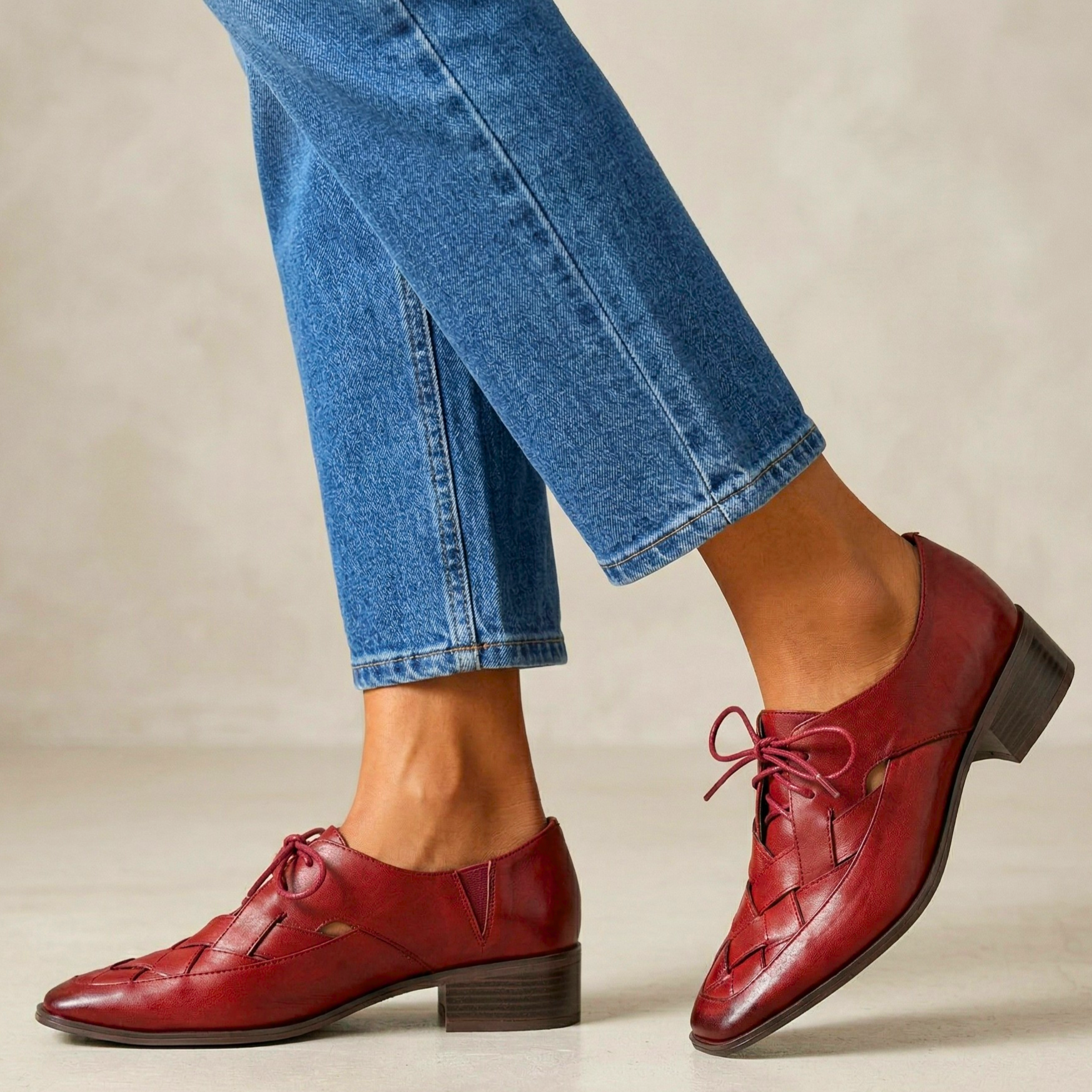Kora Mae Genuine Leather Lace-Ups