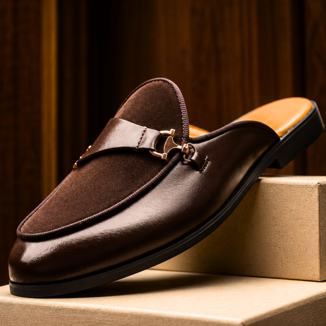 Maxwell Genuine Leather Mules