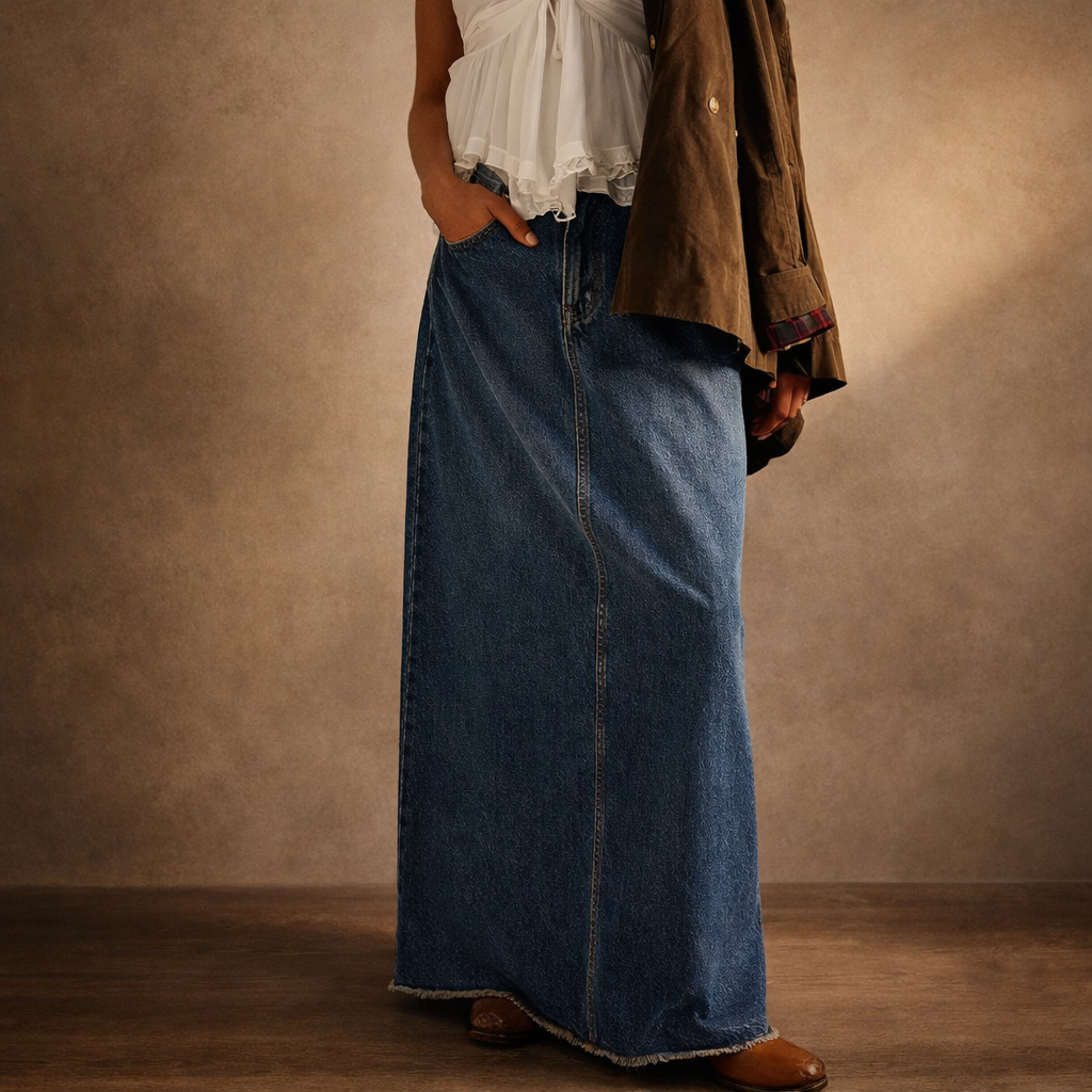 Rivington Denim Maxi Skirt