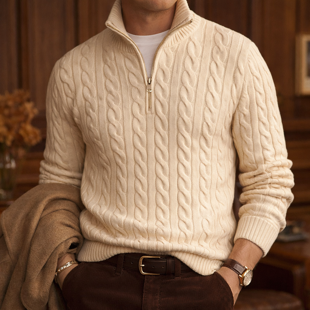 Stefano Quarter-Zip Sweater