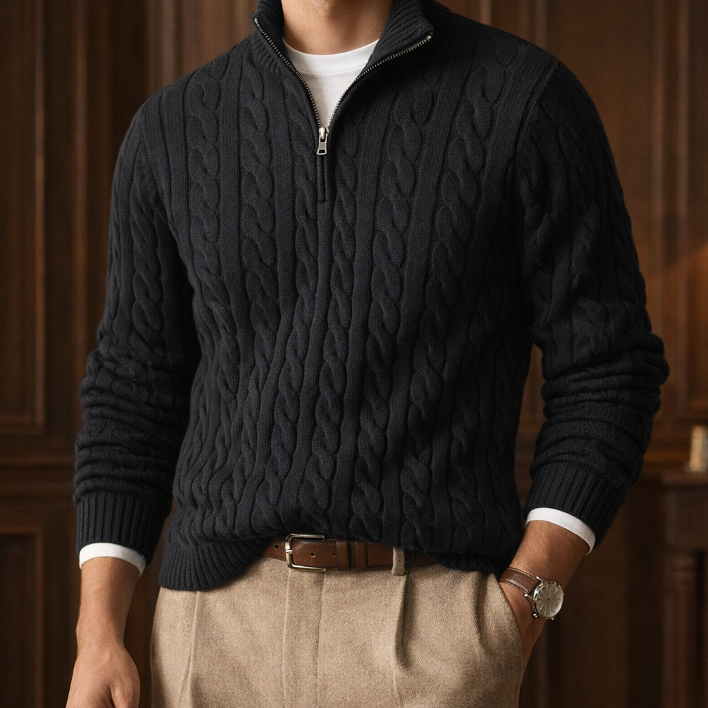 Stefano Quarter-Zip Sweater