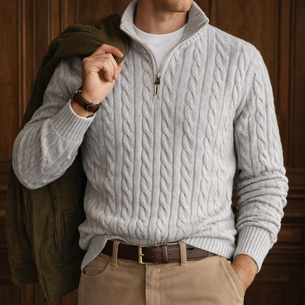 Stefano Quarter-Zip Sweater