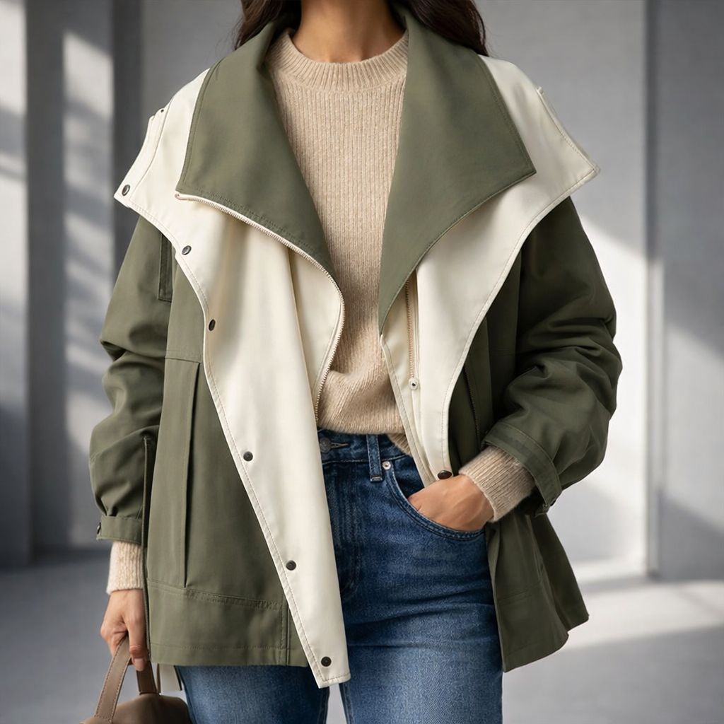 Ellison Claire Layered Windbreaker