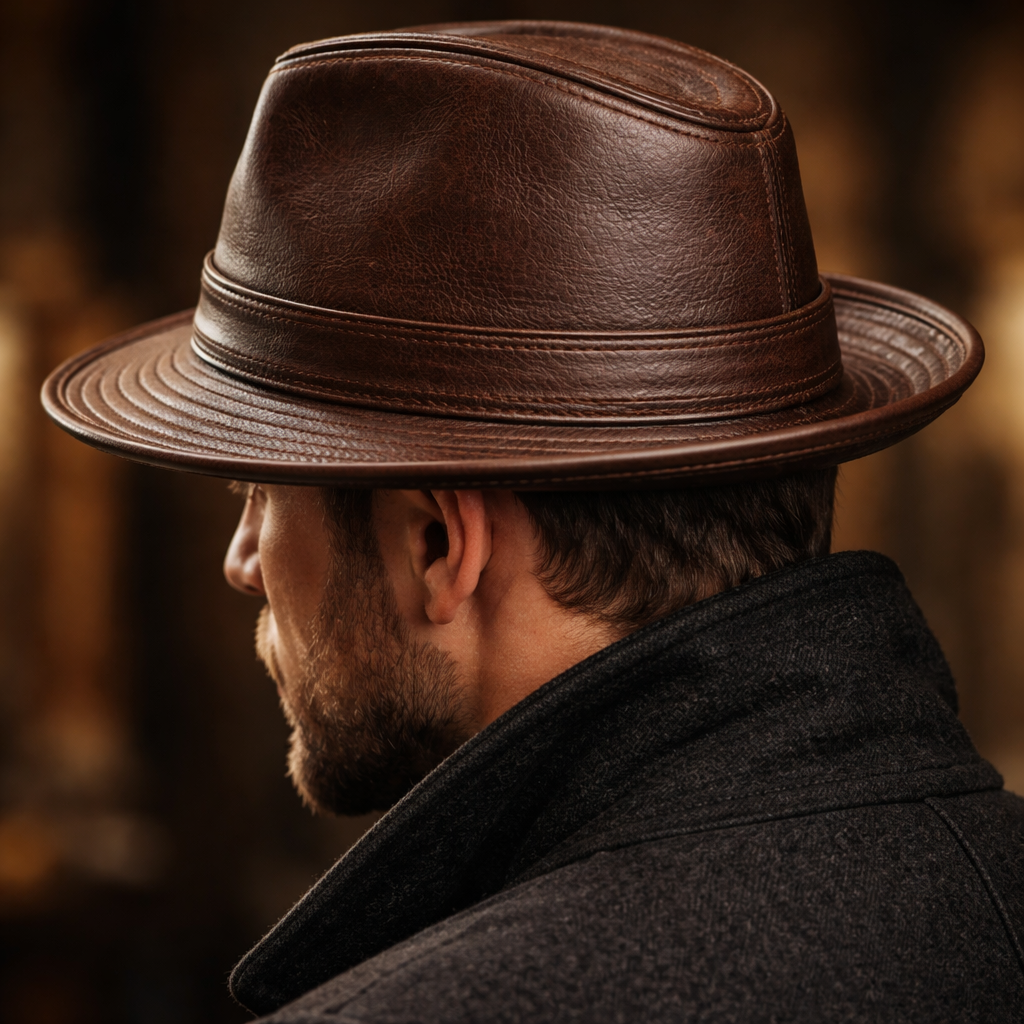 Belmont Genuine Leather Fedora