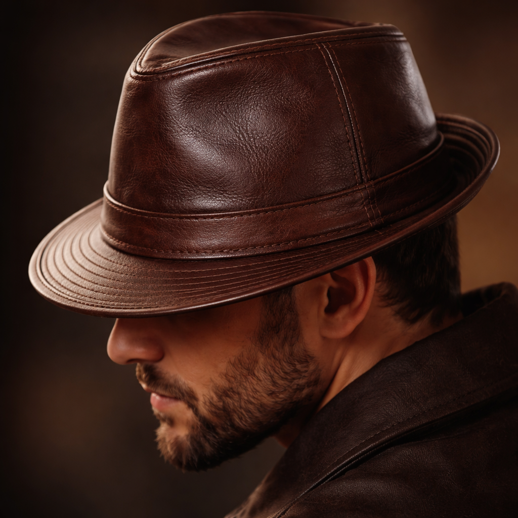 Belmont Genuine Leather Fedora