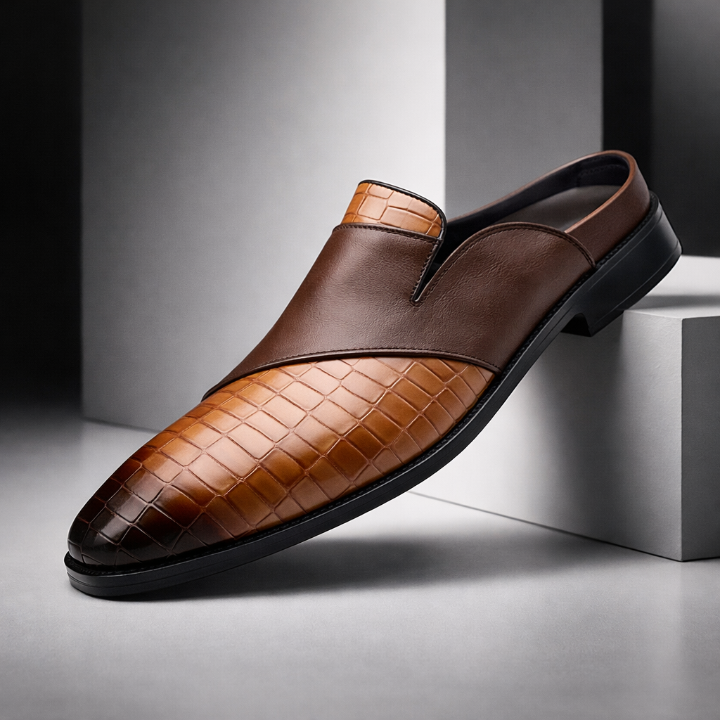 Valenzo Two-Tone Leather Loafers