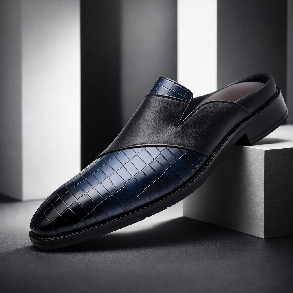Valenzo Two-Tone Leather Loafers