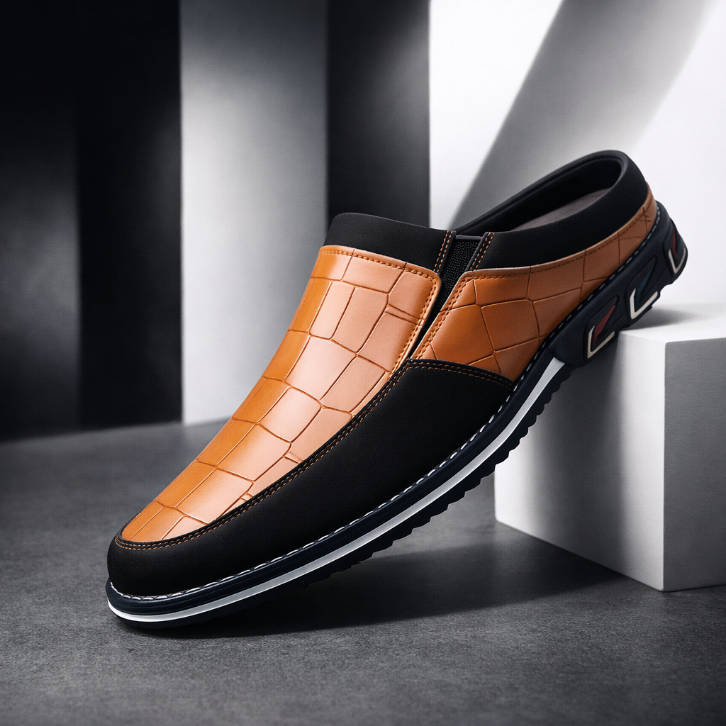 Santino Croc-Embossed Loafers