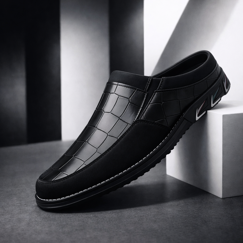 Santino Croc-Embossed Loafers