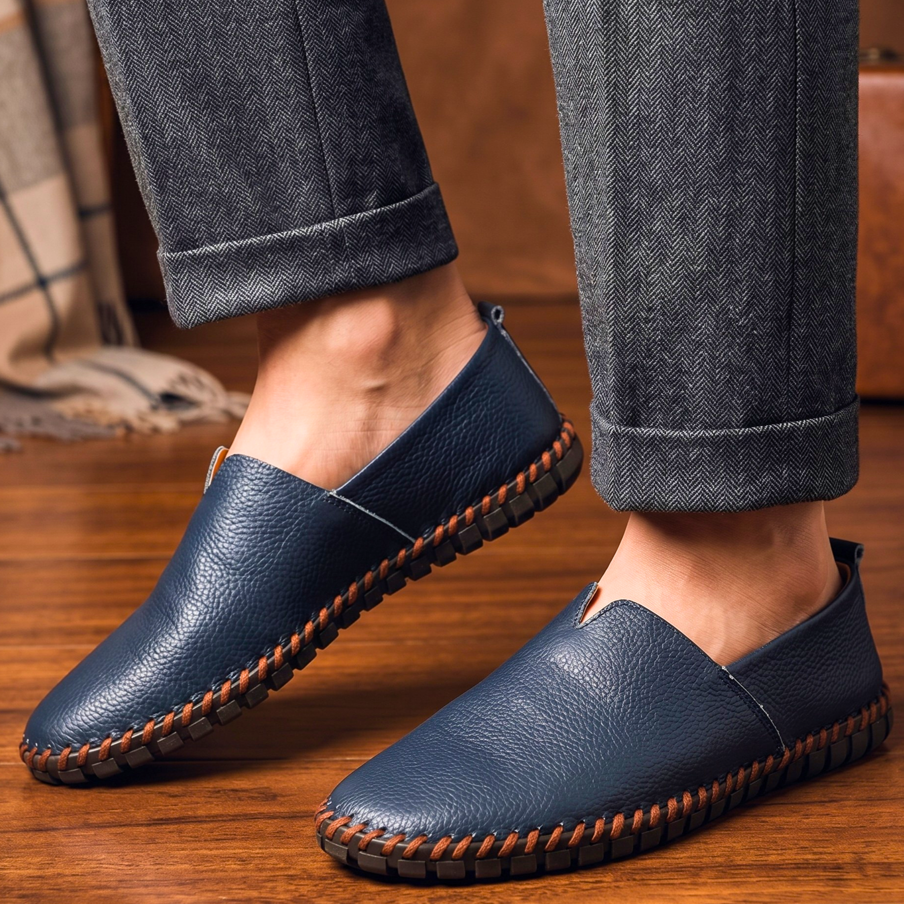 Maison Slip-On Leather Loafers