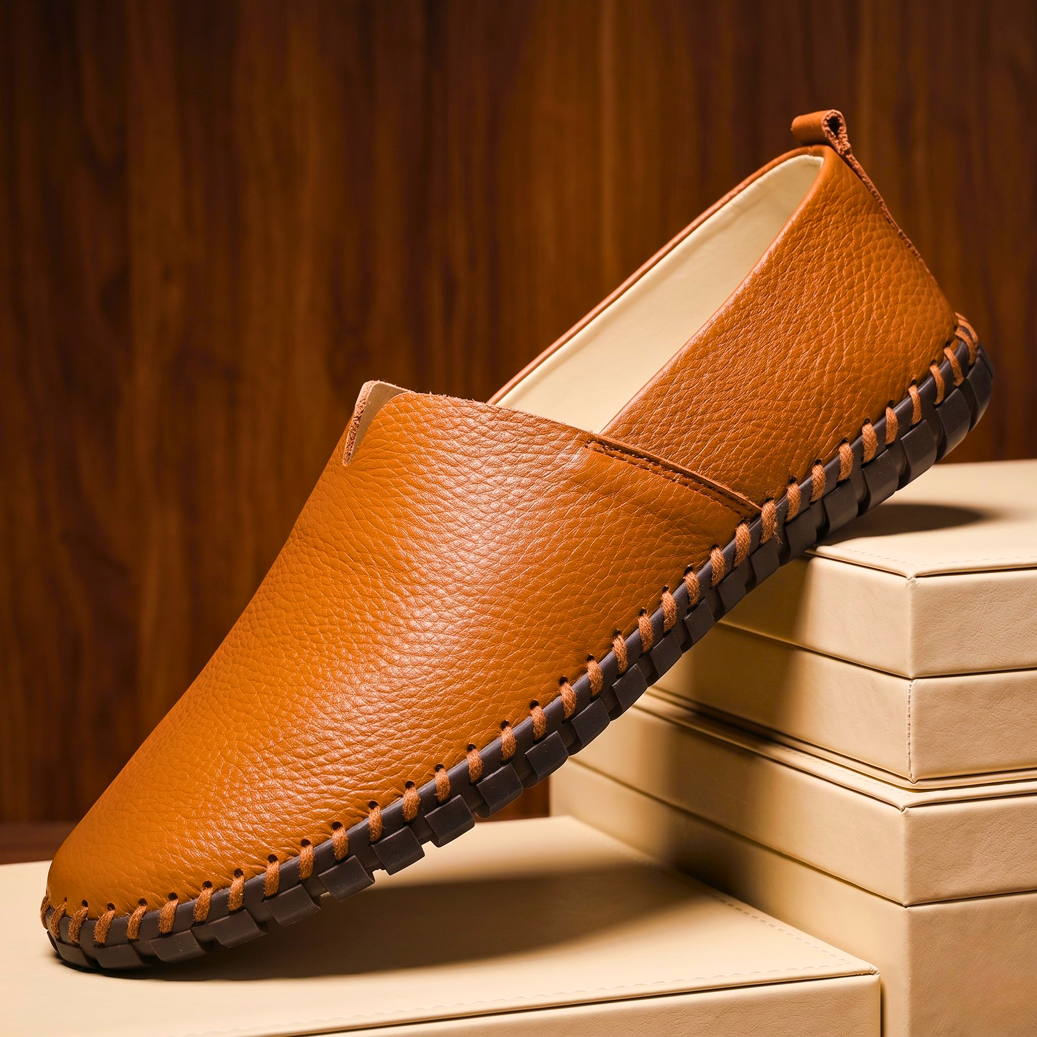 Maison Slip-On Leather Loafers