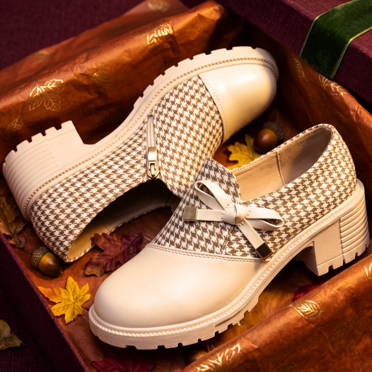Colette Houndstooth Loafers