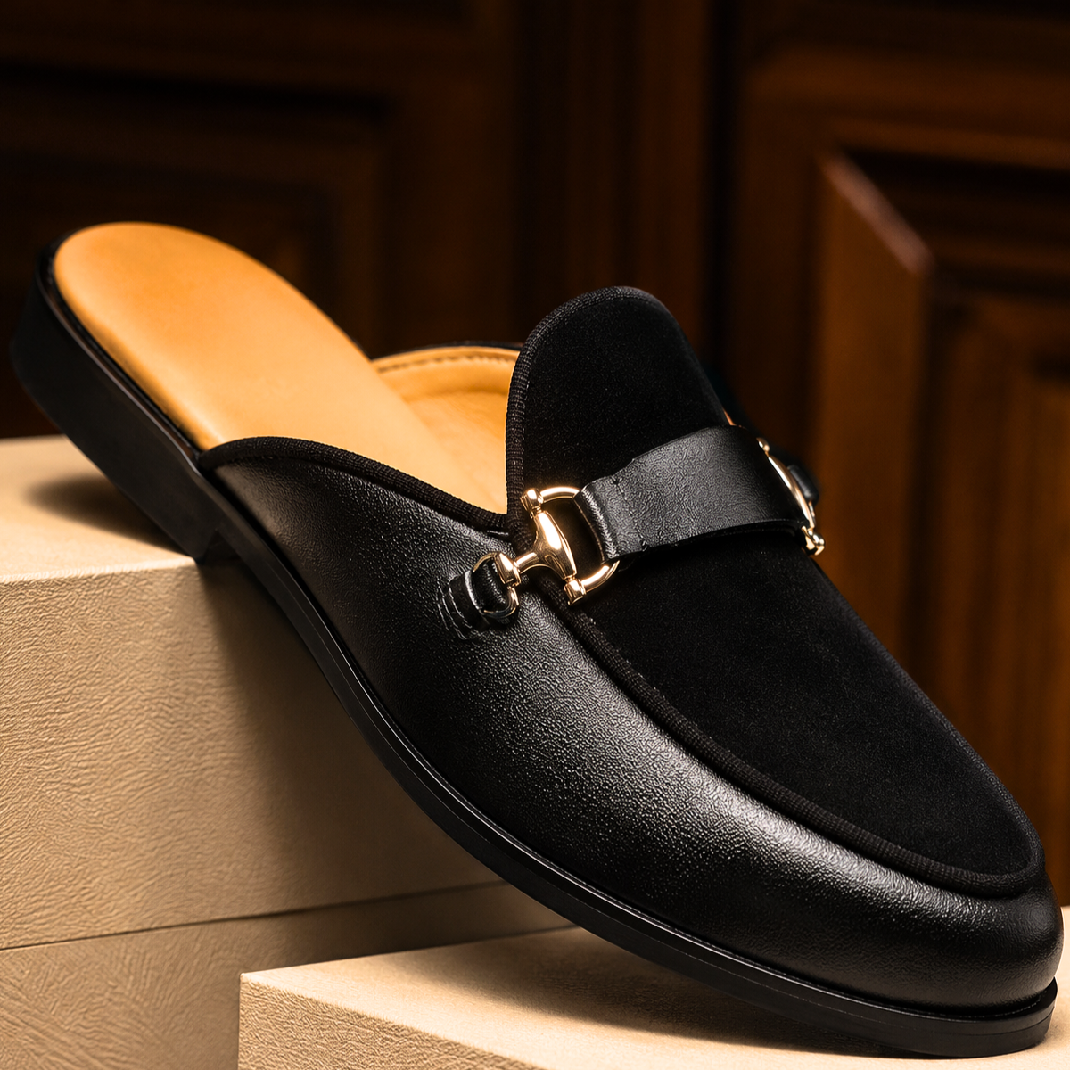 Maxwell Genuine Leather Mules