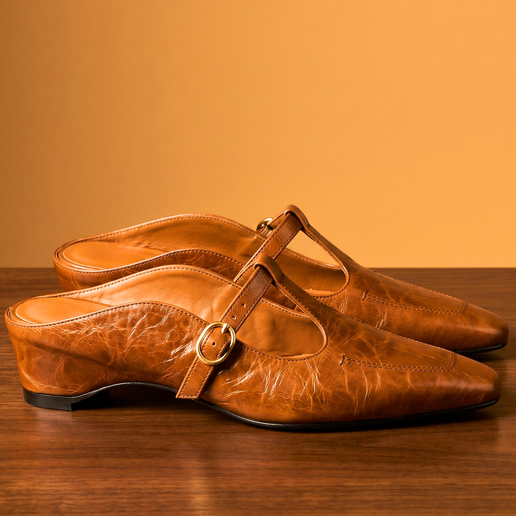 Bianca Vintage Leather Mules