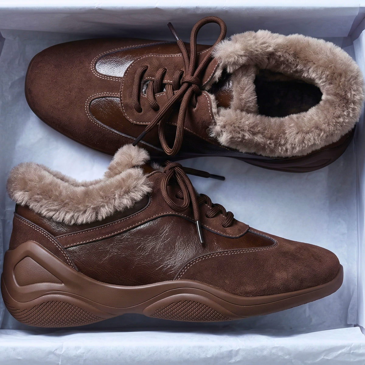 Amelia Wool-Lined Leather Shoes
