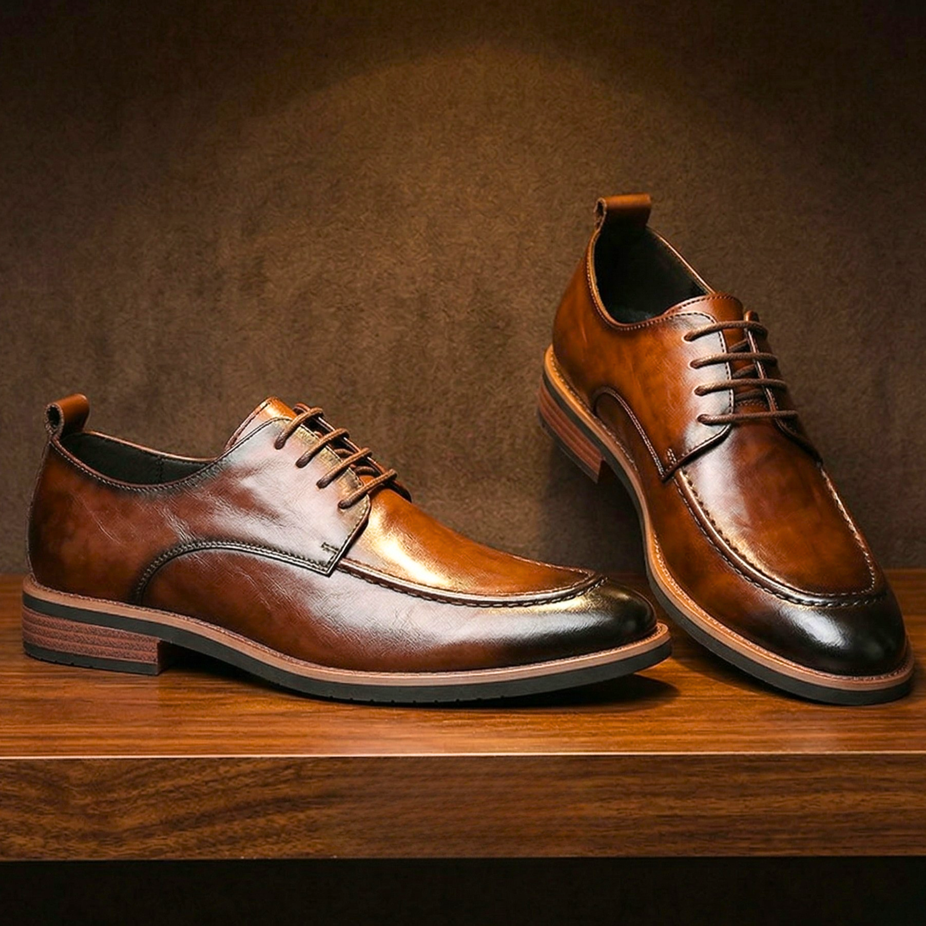 Ashford Burnished Leather Dress Shoes