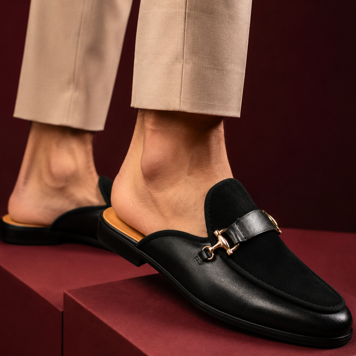 Maxwell Genuine Leather Mules