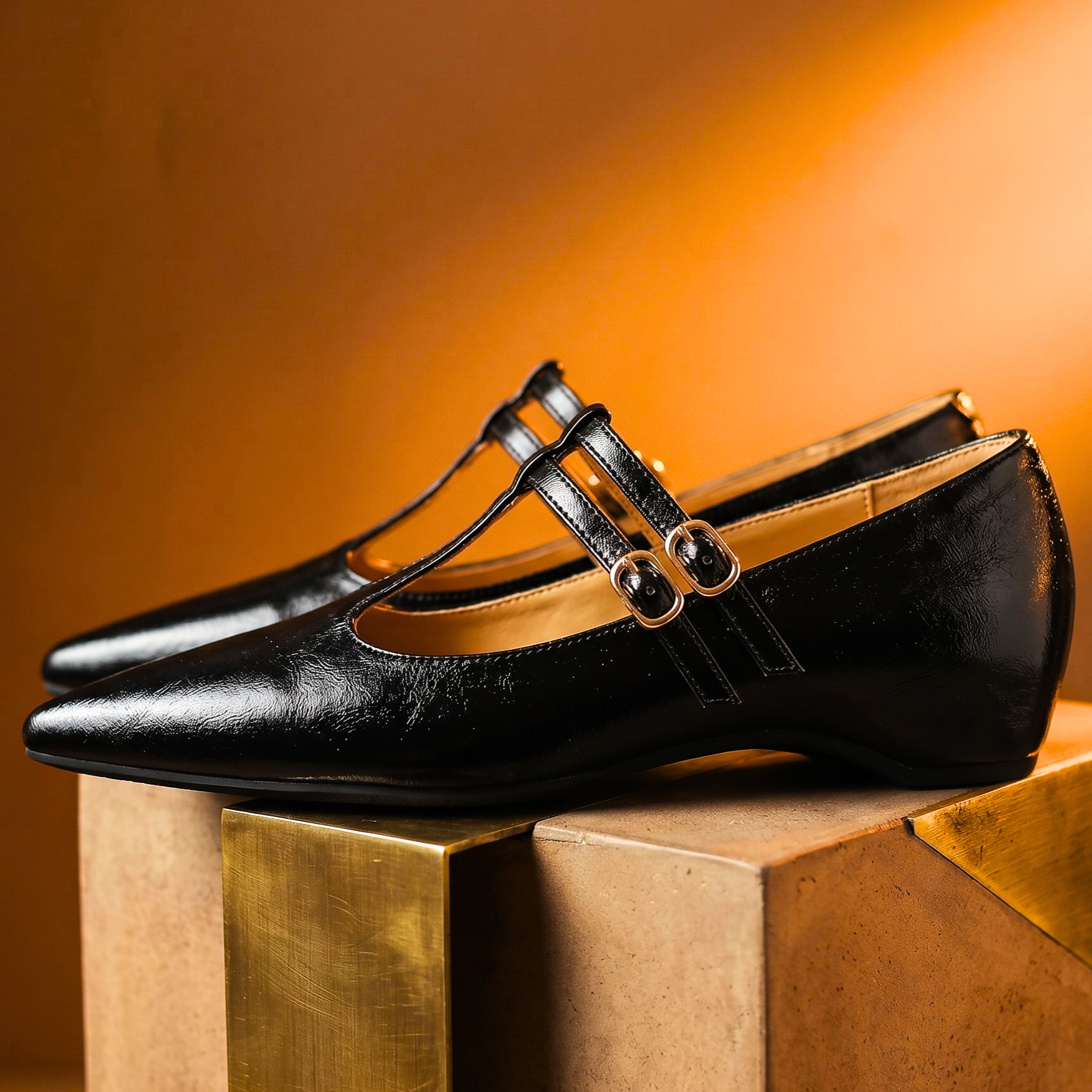 Aurelia Vintage Leather Flats