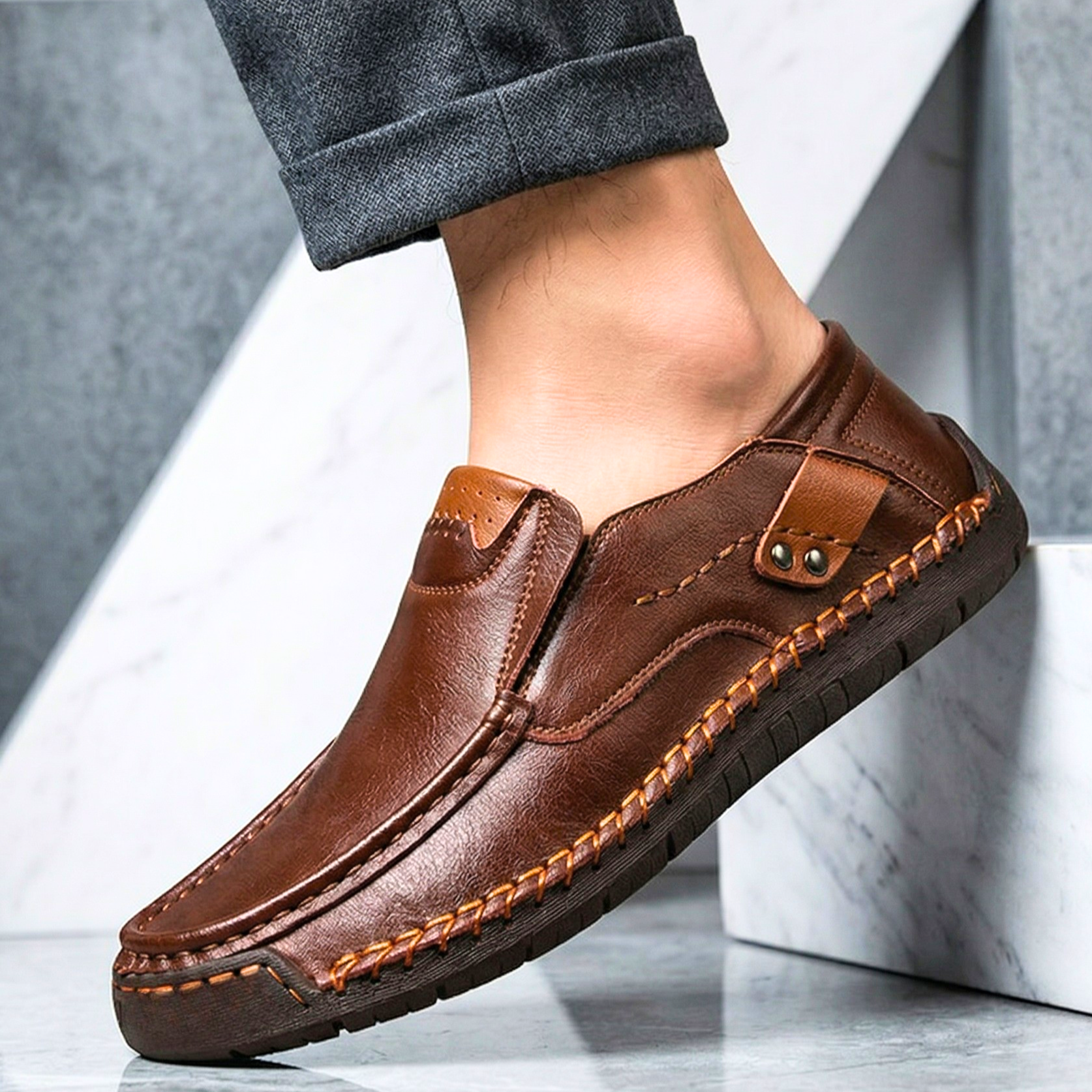 Strata Genuine Leather Loafers