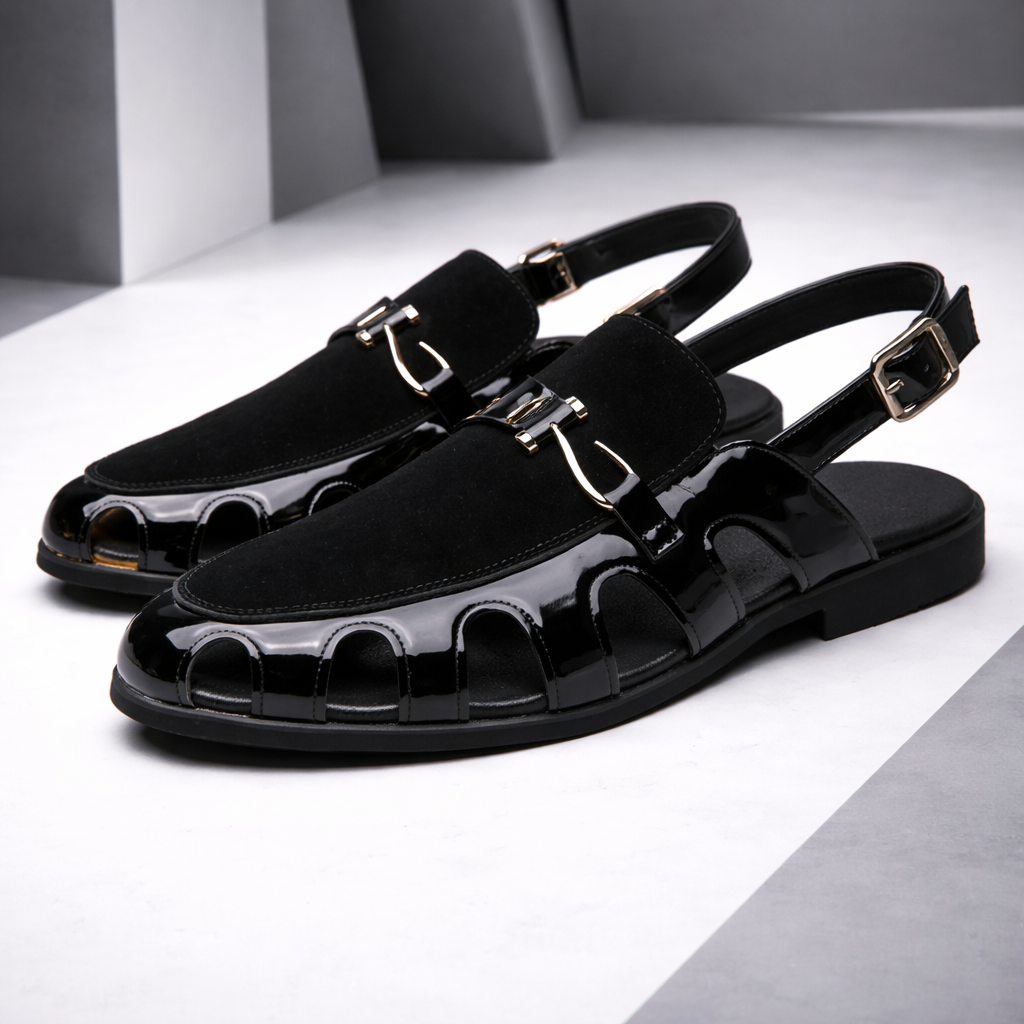 Marcelli Leather Slingback Loafers