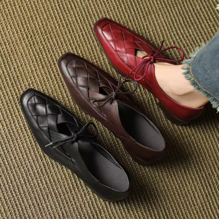 Kora Mae Genuine Leather Lace-Ups