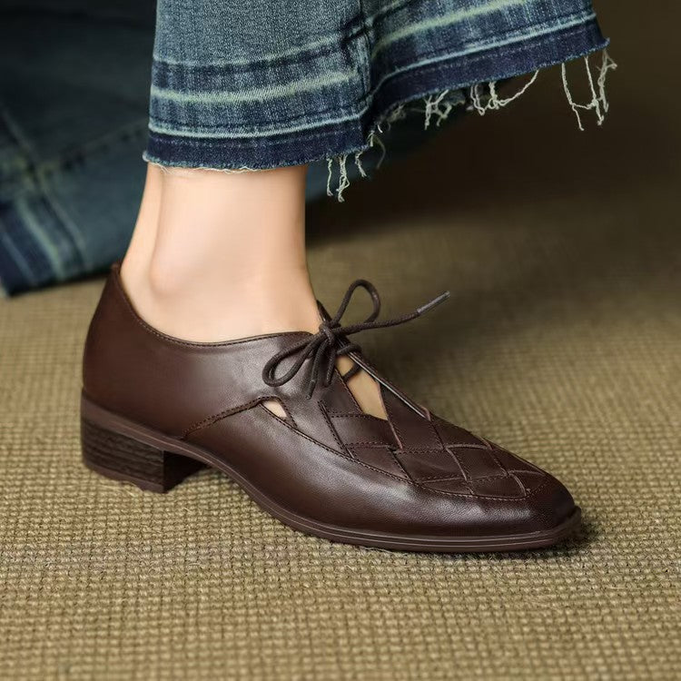 Kora Mae Genuine Leather Lace-Ups