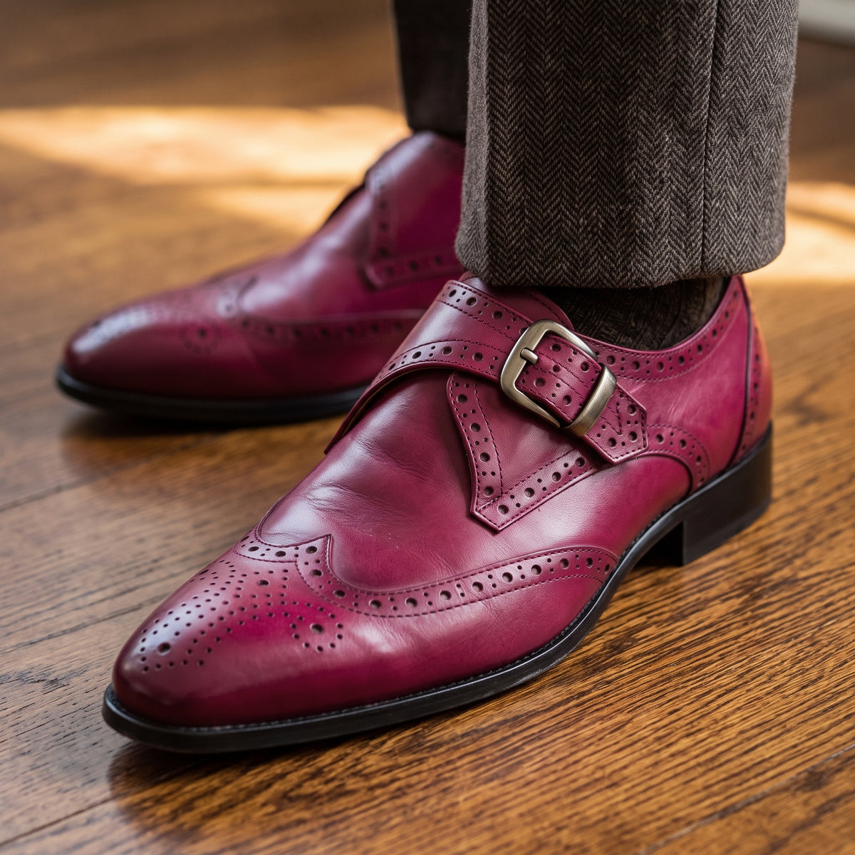 Edmund Leather Buckle Brogues