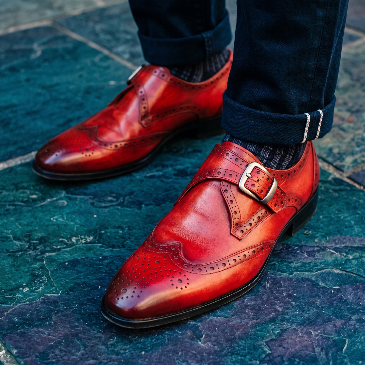 Edmund Leather Buckle Brogues