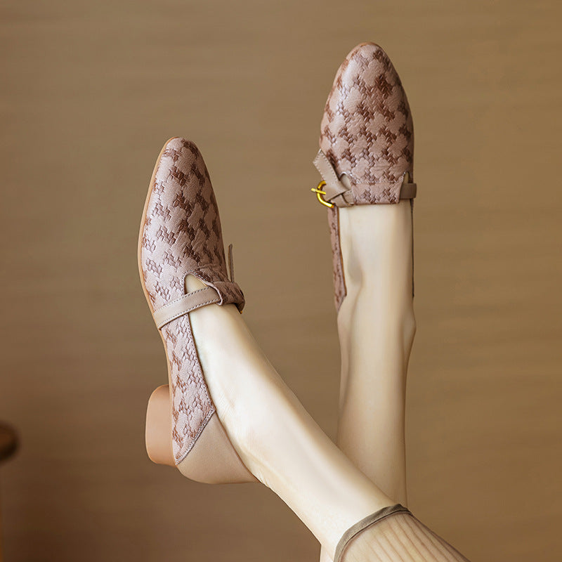 Elena Block-Heel Flats