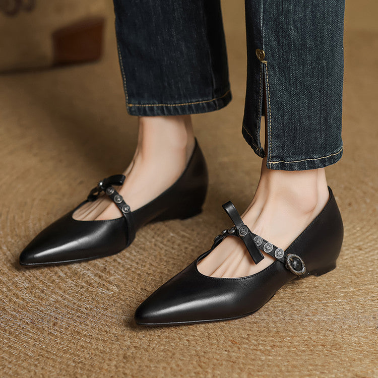 Andrea Genuine Leather Vintage Flats
