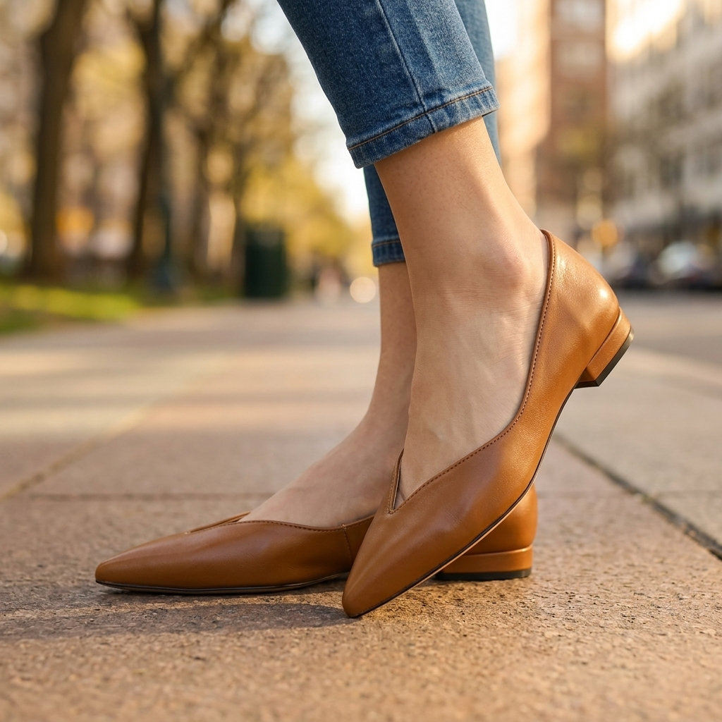 Claire Leather Flats