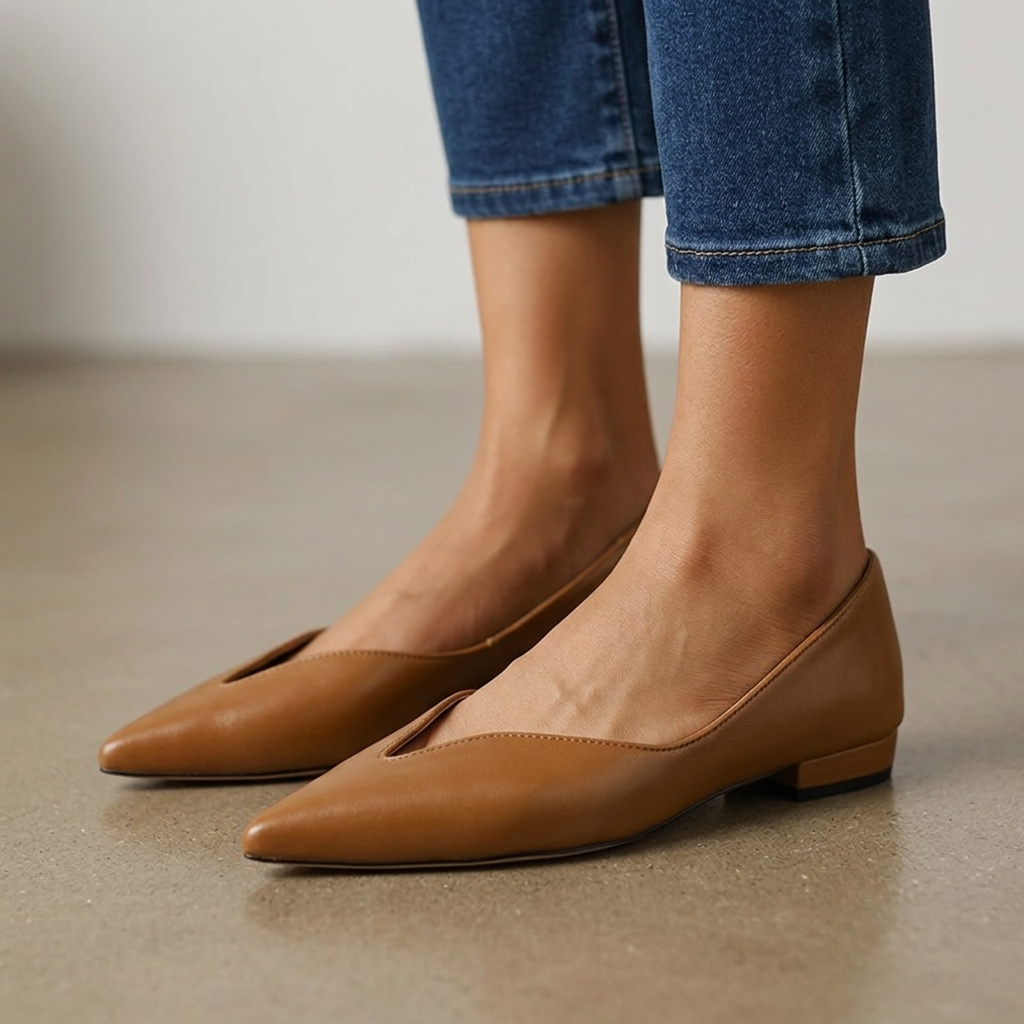 Claire Leather Flats