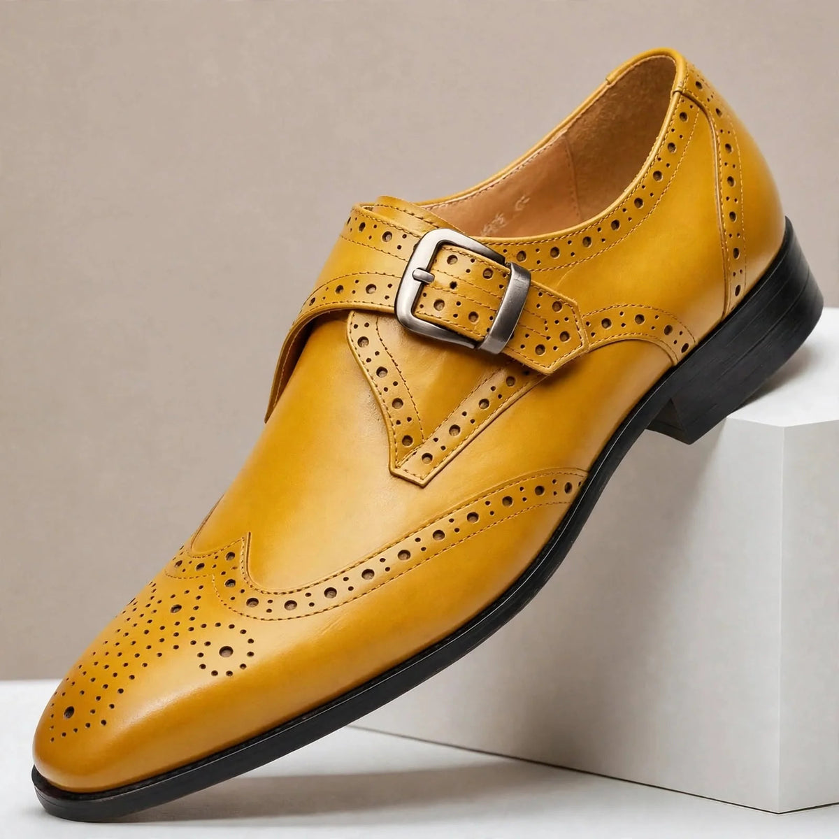 Edmund Leather Buckle Brogues