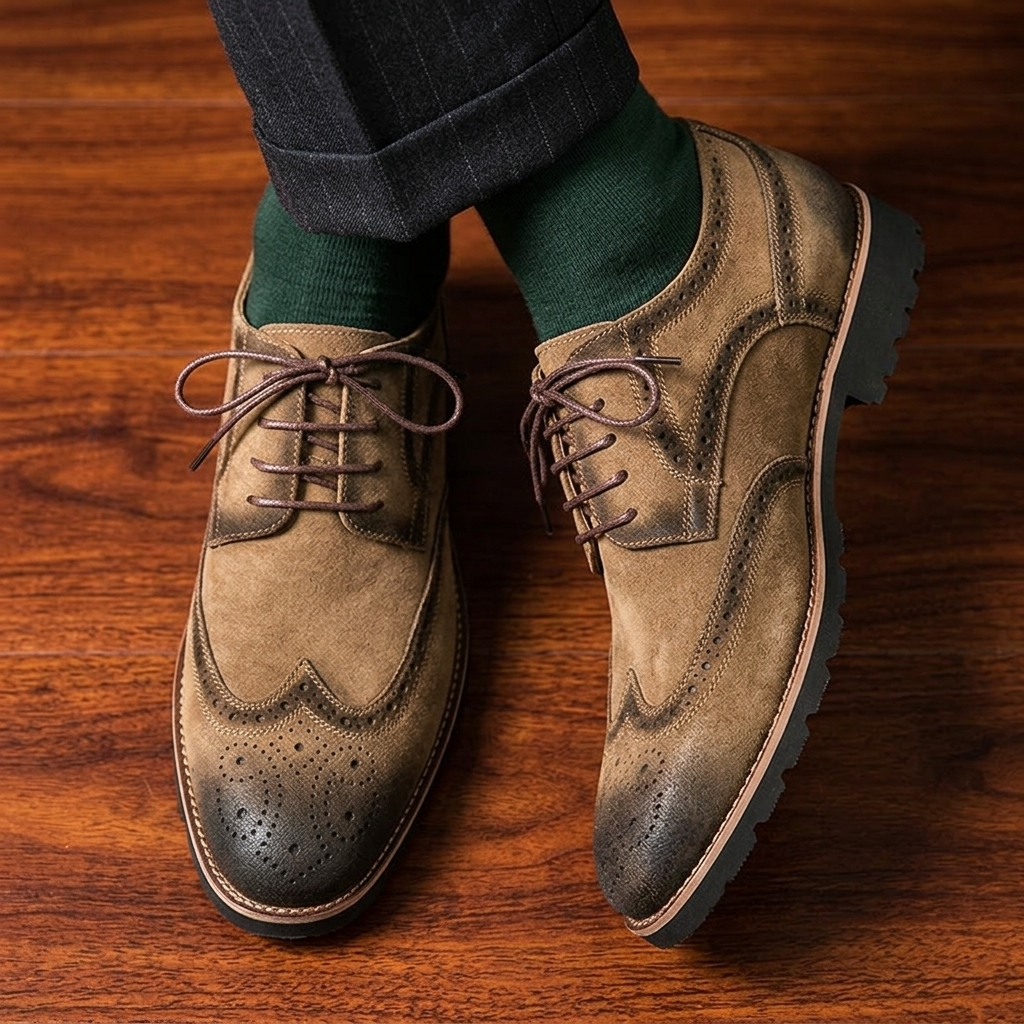 Brock Leather Wingtip Derbies
