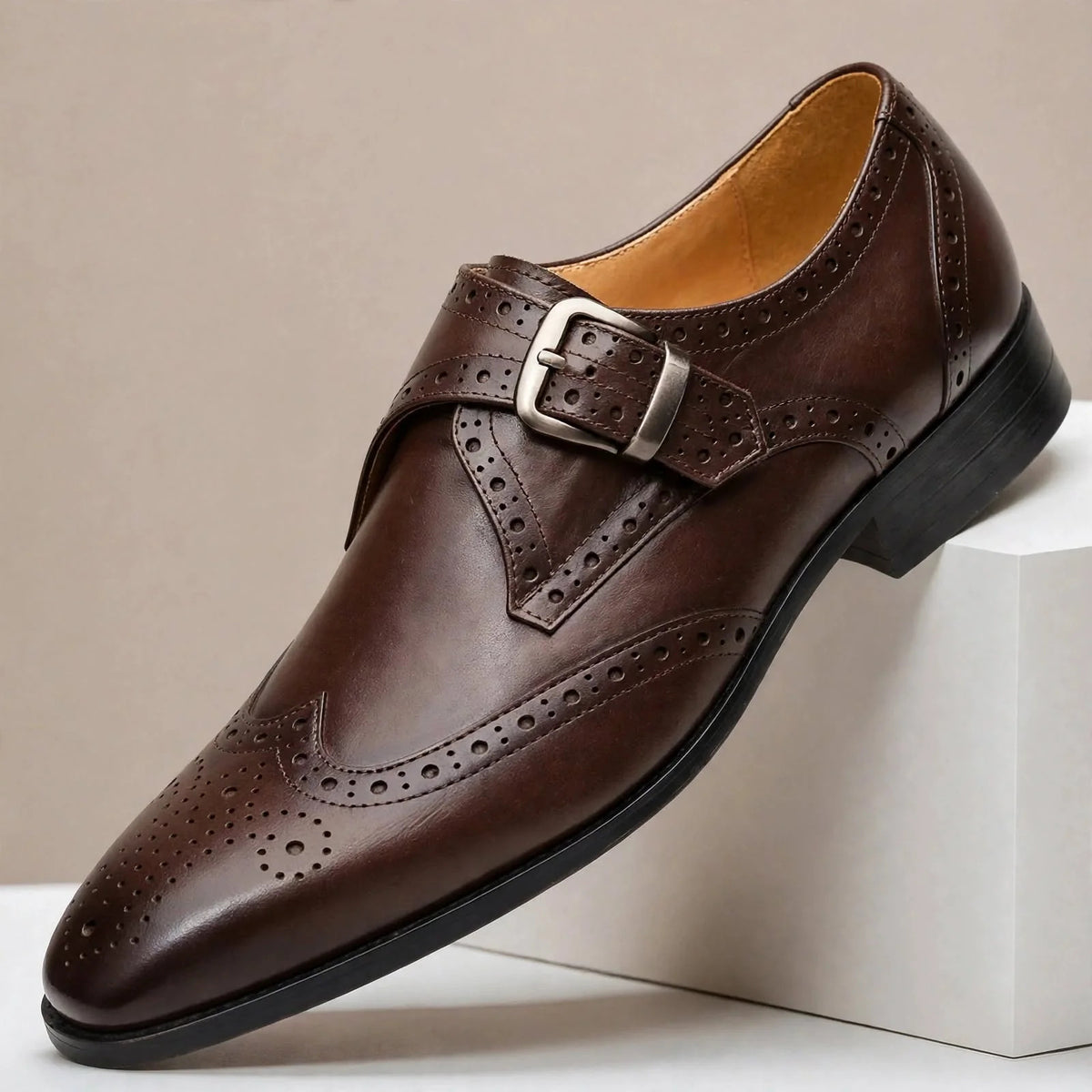 Edmund Leather Buckle Brogues