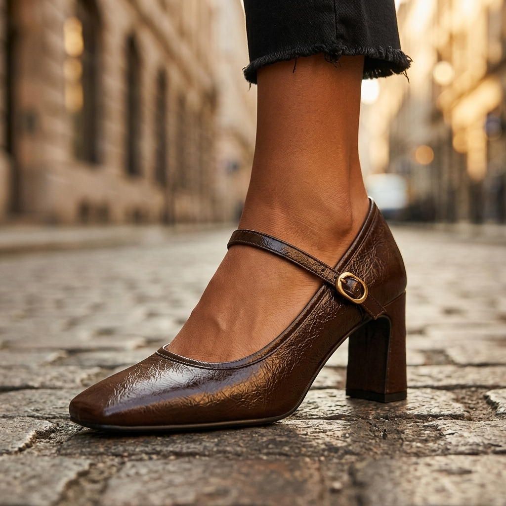 Adeline Vintage Leather Heels