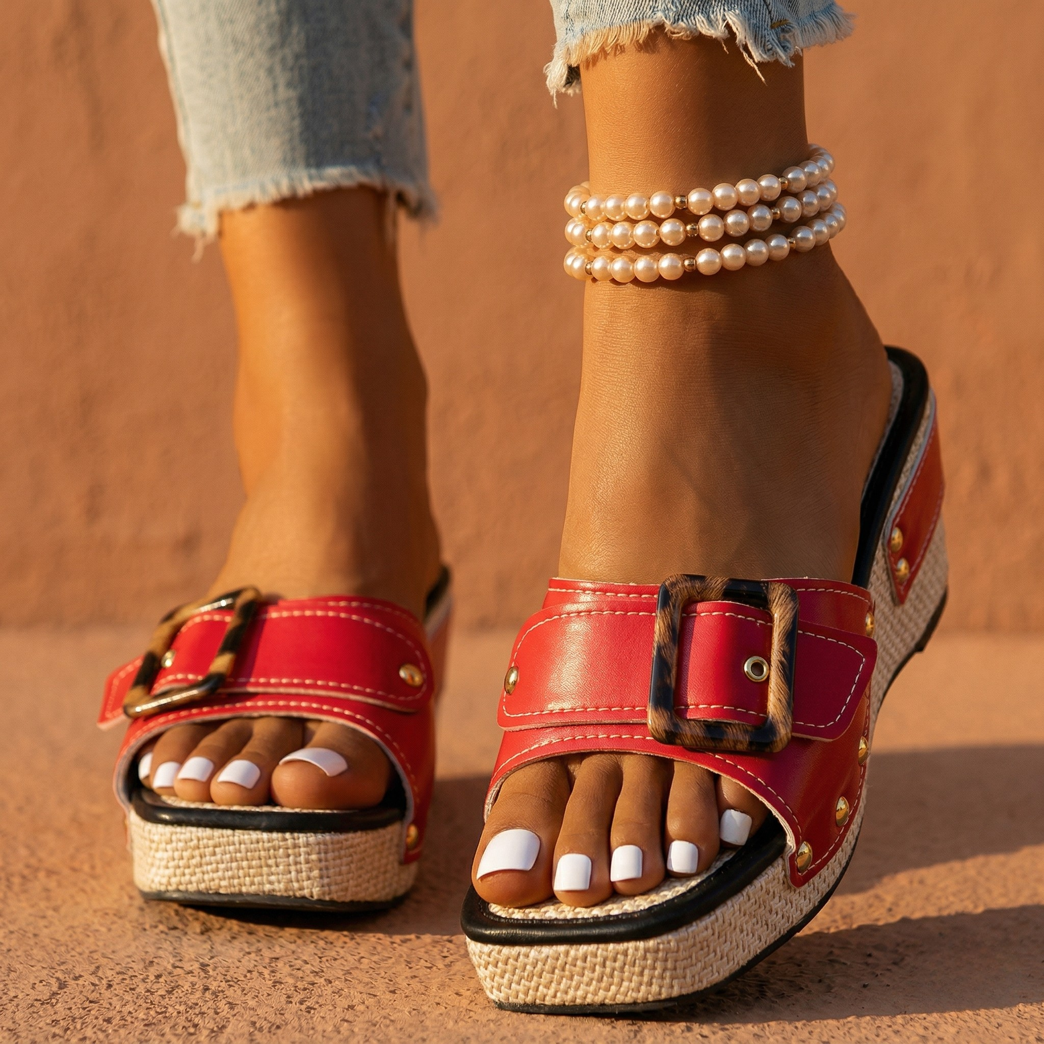 Siena Buckle Wedges