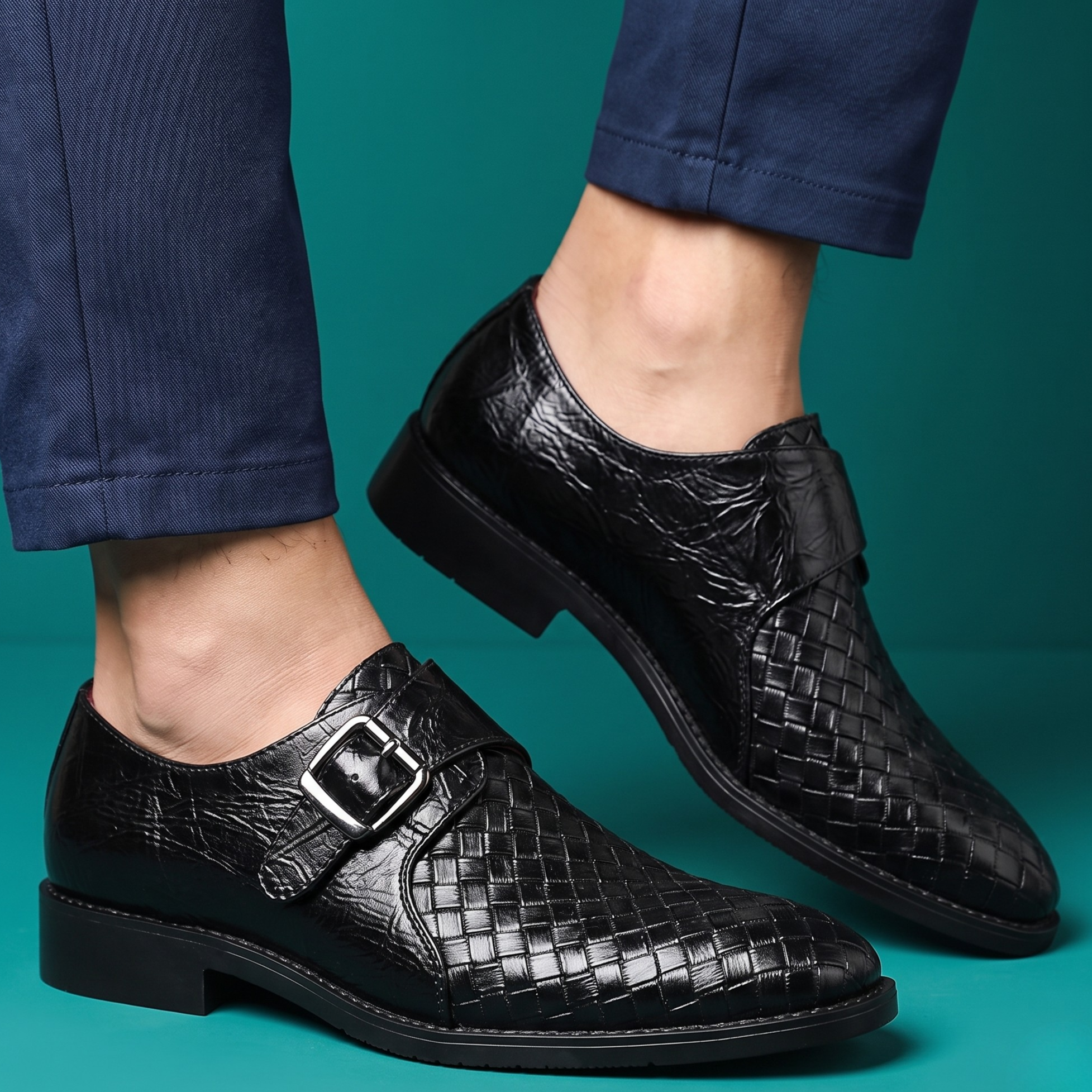 Roland Woven Leather Dress Shoes