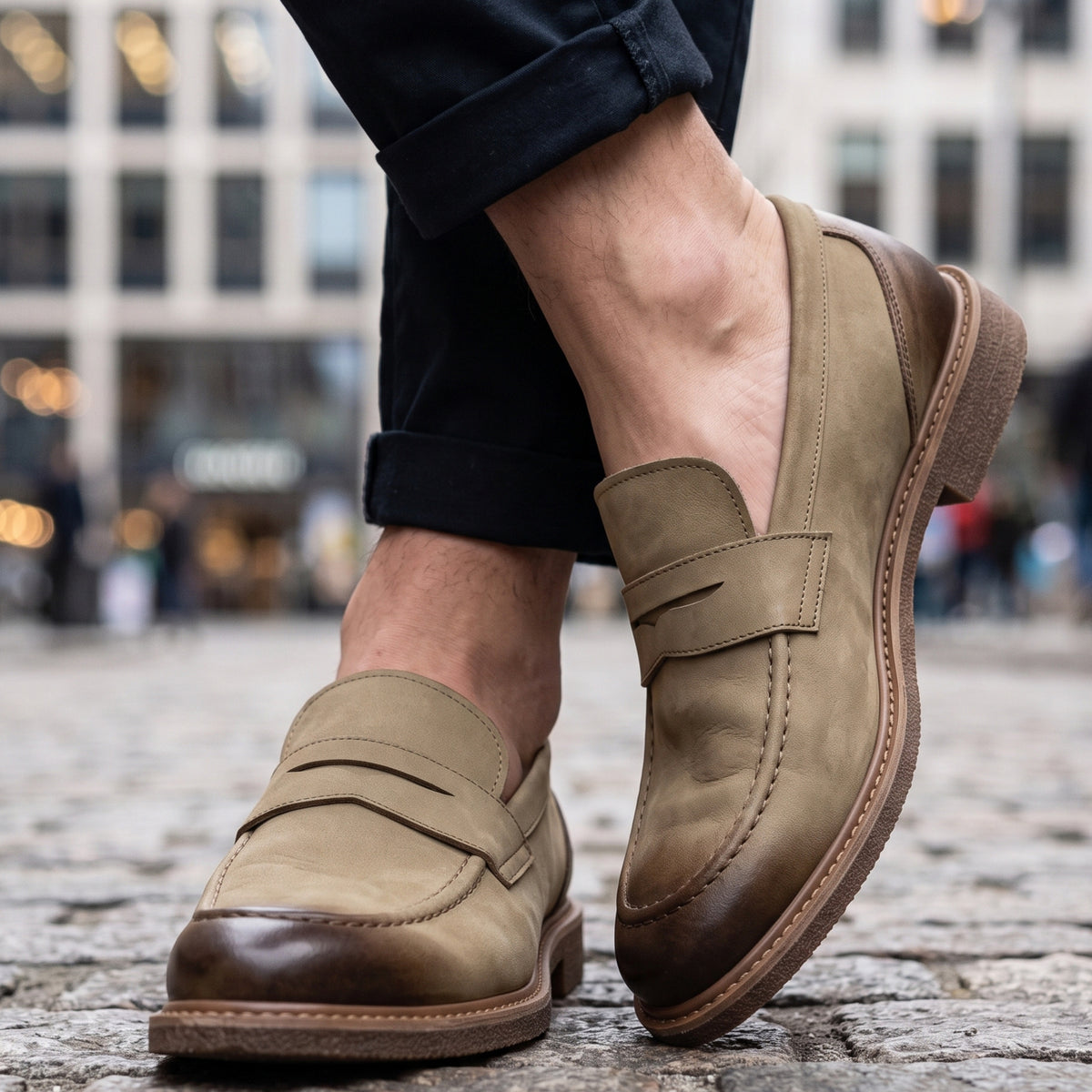 Dawson Burnished Leather Loafers
