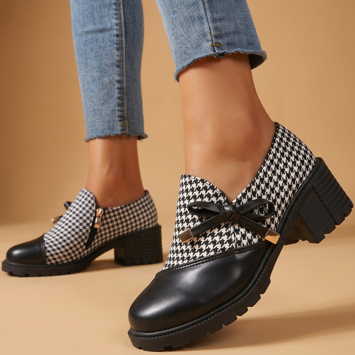 Colette Houndstooth Loafers
