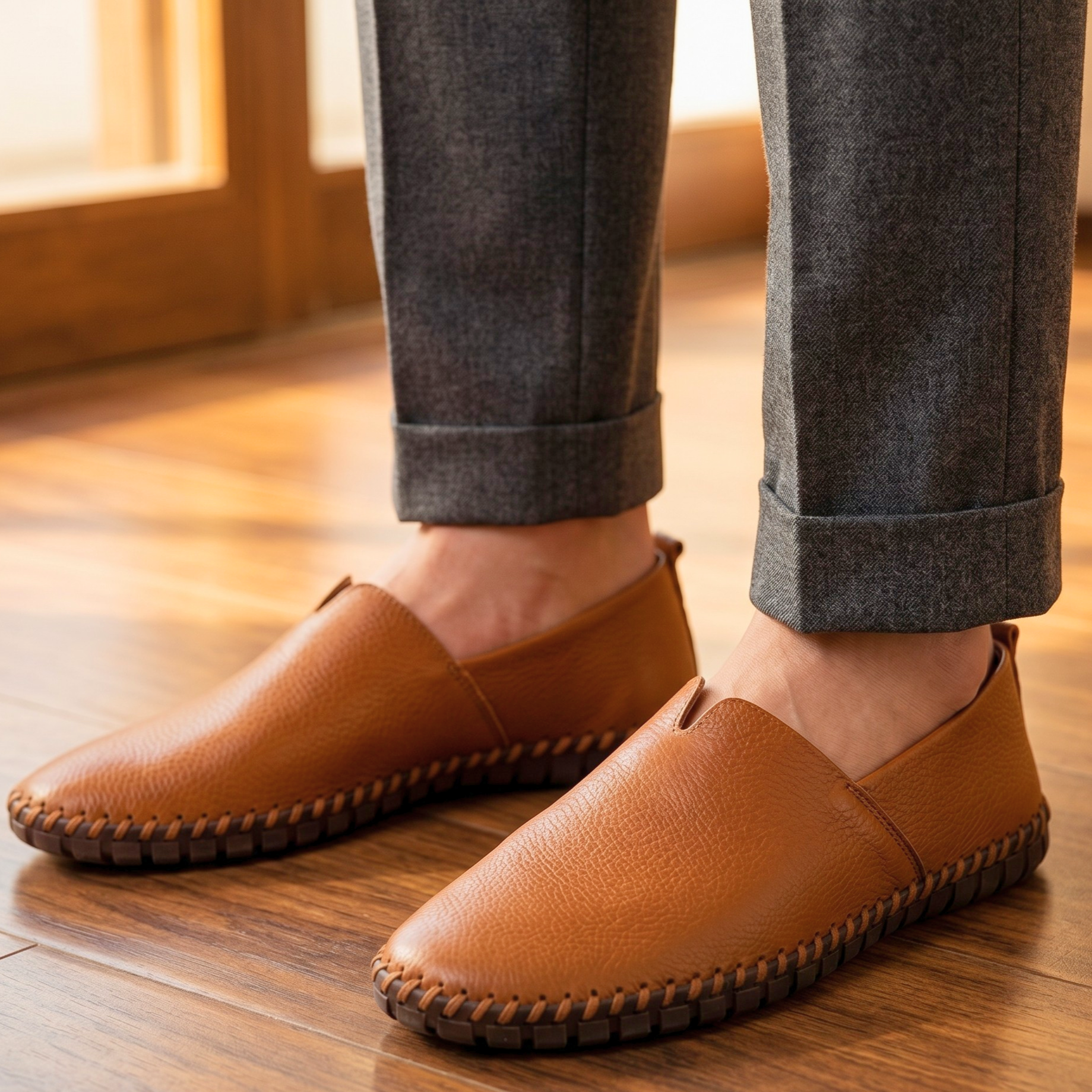Maison Slip-On Leather Loafers