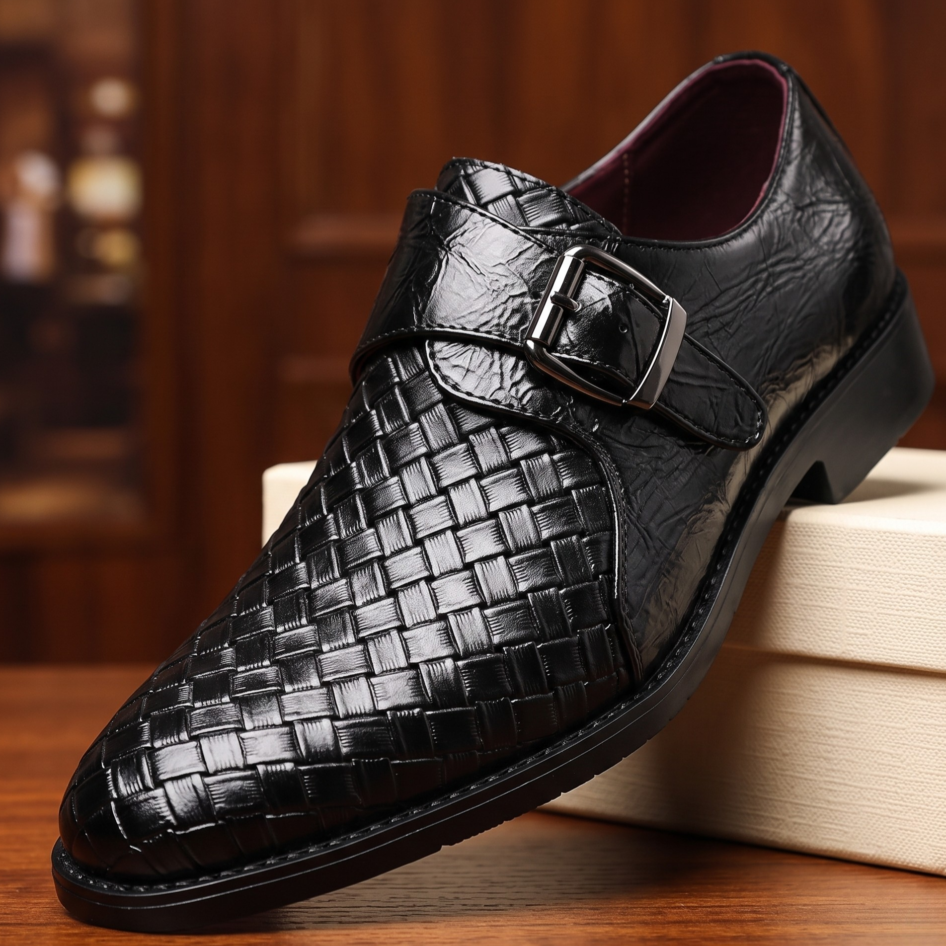 Roland Woven Leather Dress Shoes