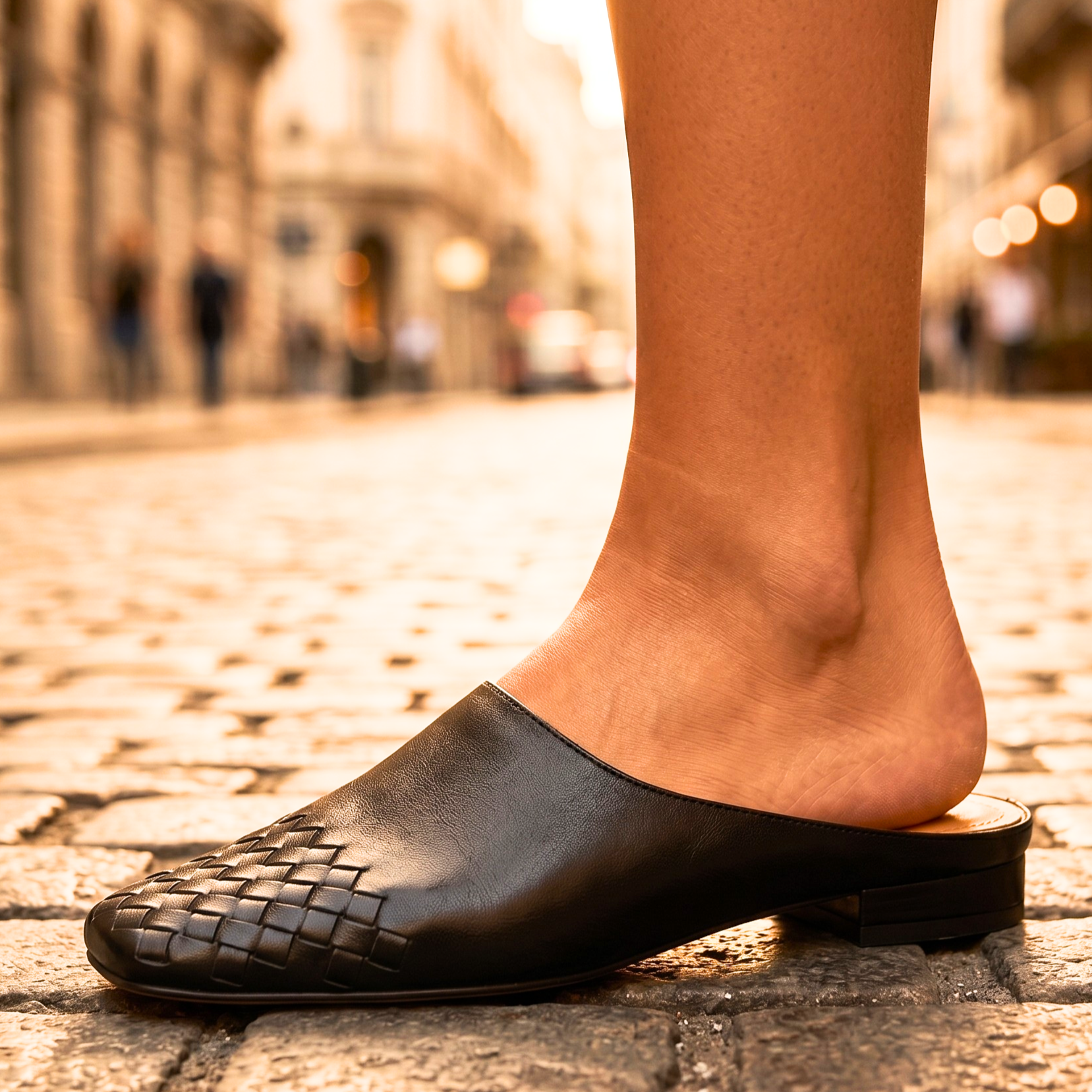 Charlotte Genuine Leather Mules