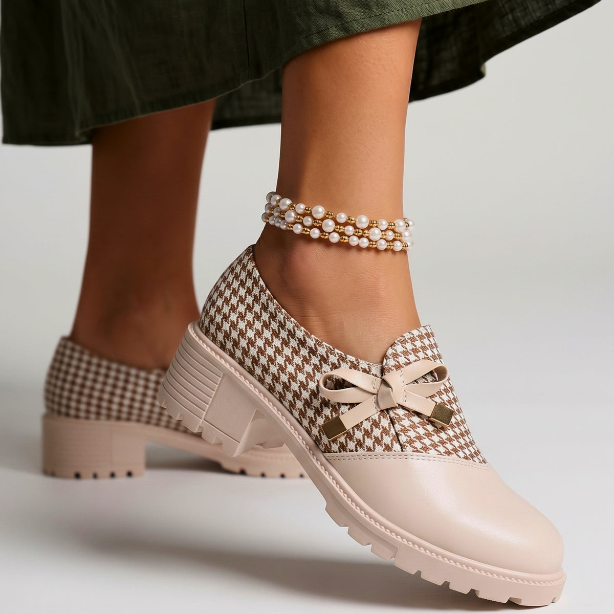 Colette Houndstooth Loafers