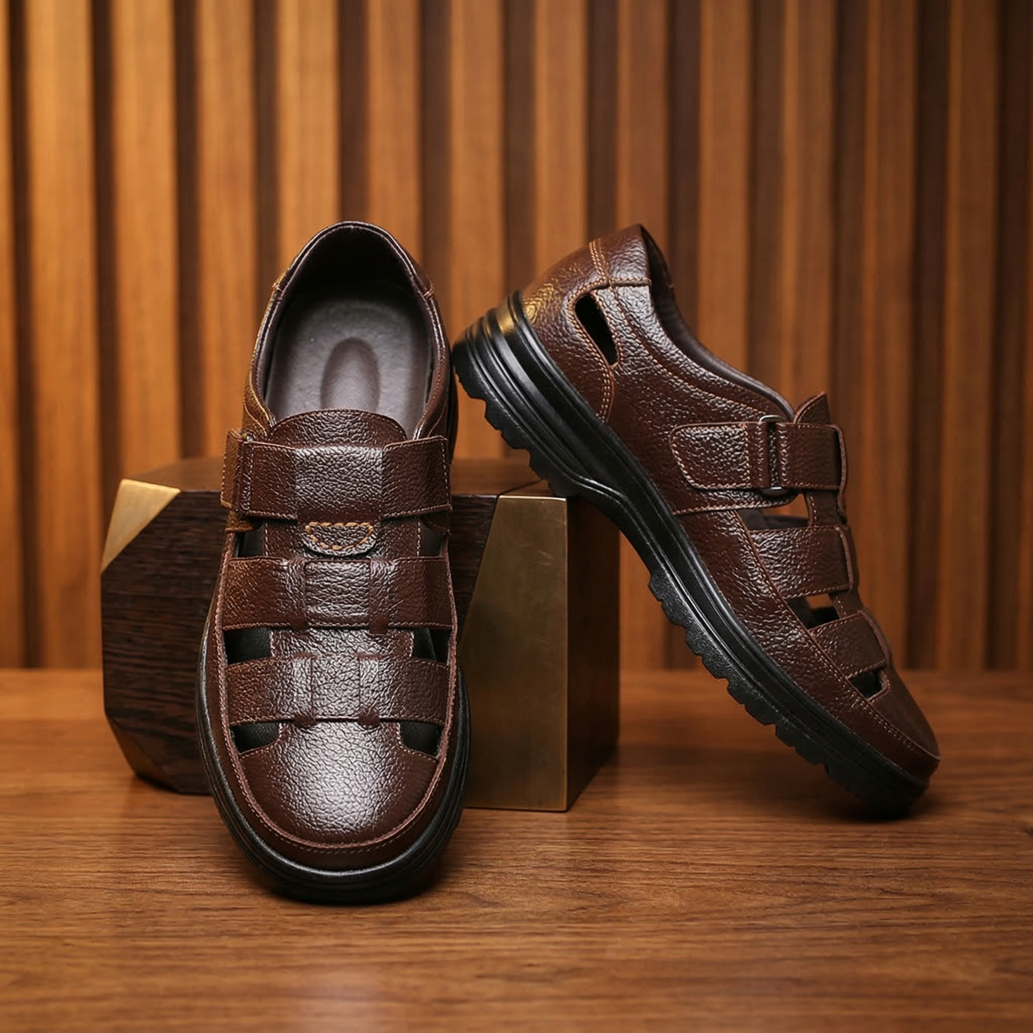 Levon Genuine Leather Sandals