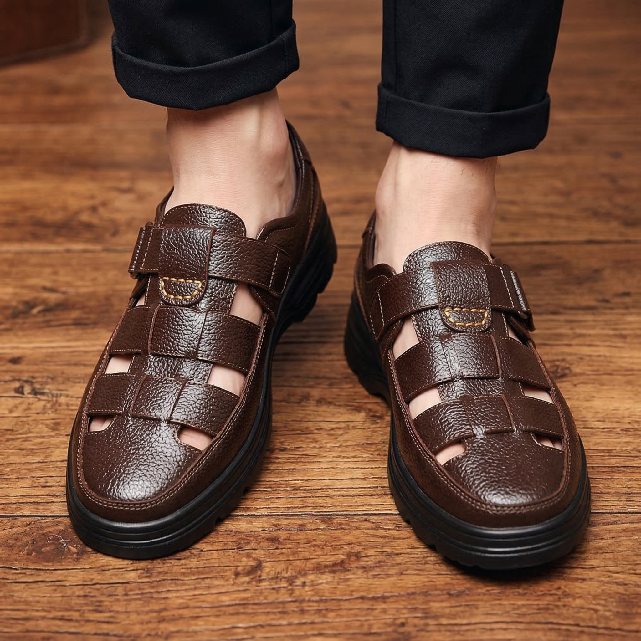 Levon Genuine Leather Sandals