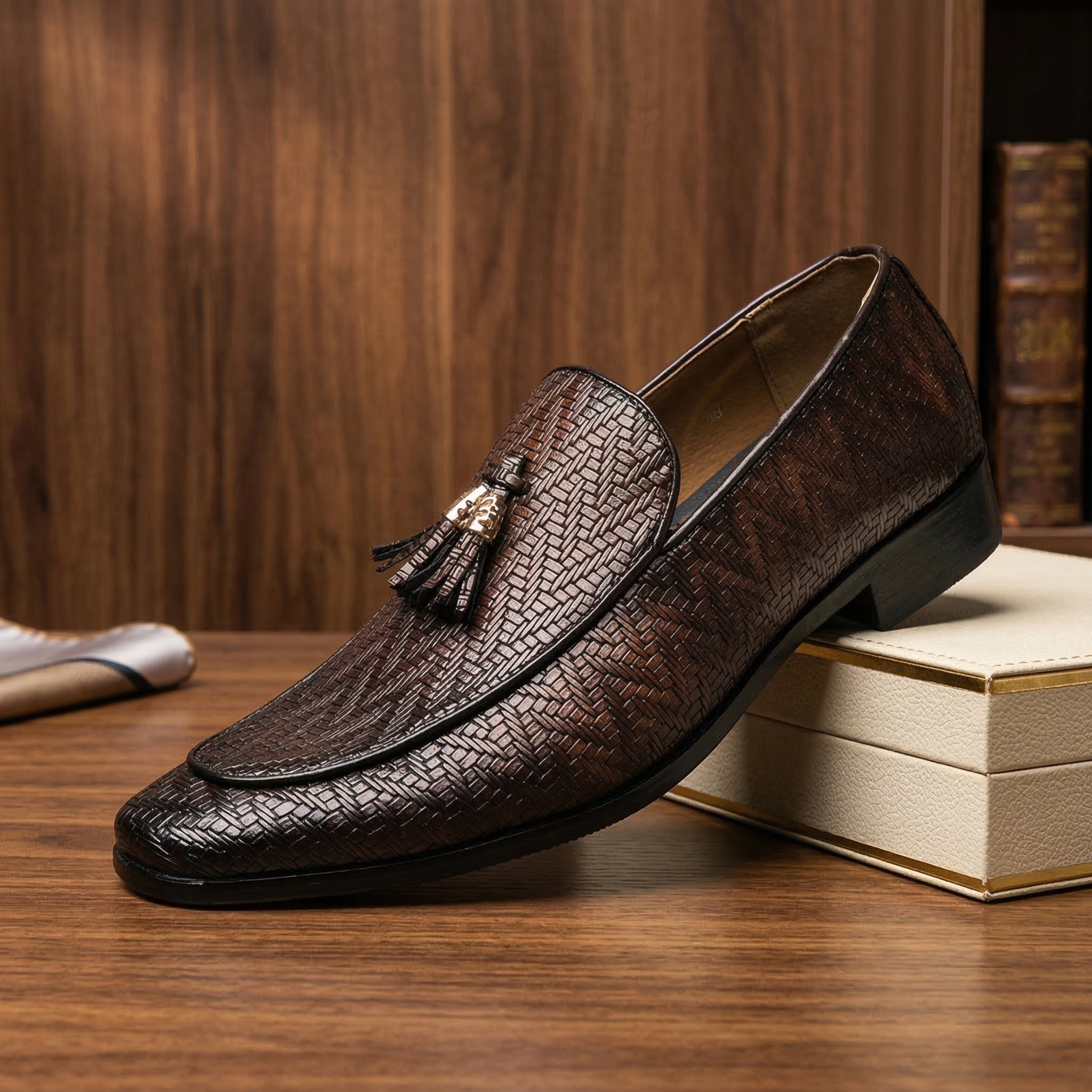 Lorenzo Woven Tassel Loafers