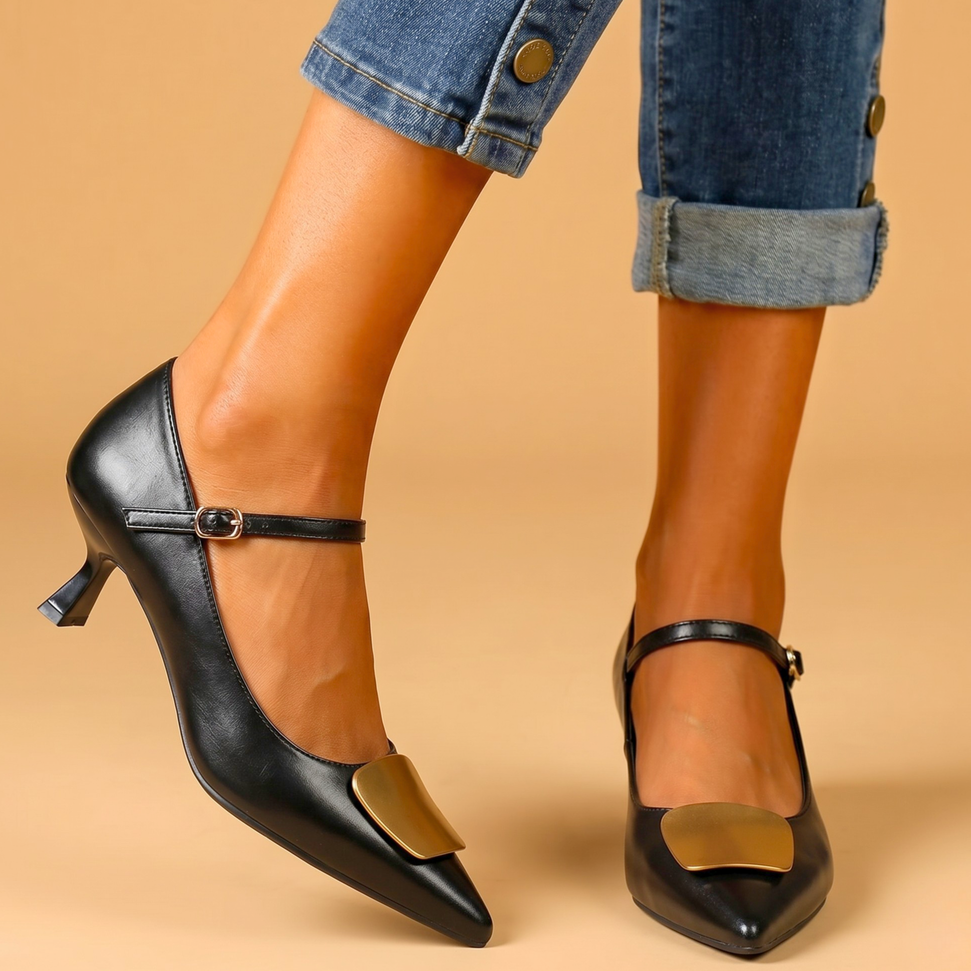 Alicia Monroe Genuine Leather Heels